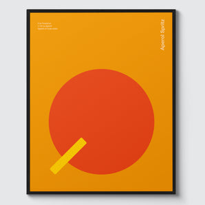 Abstract cocktail single prints – Aperol Spritz