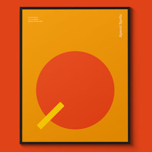 Abstract cocktail single prints – Aperol Spritz