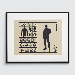 Role Models Steve Jobs Print. Model kit style illustrations featuring Steve Jobs classic products, atire and more...