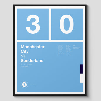 Your first football match in a personalised print - complete with match details and stats, team colours and more... 4 different designs to choose from.