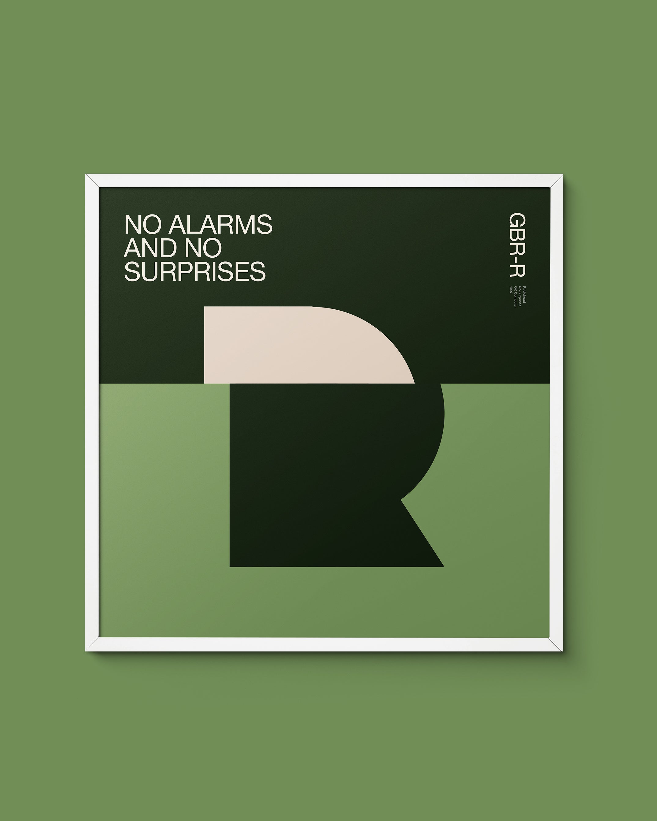 GBR Music 'R' is for Radiohead – No Surprises print