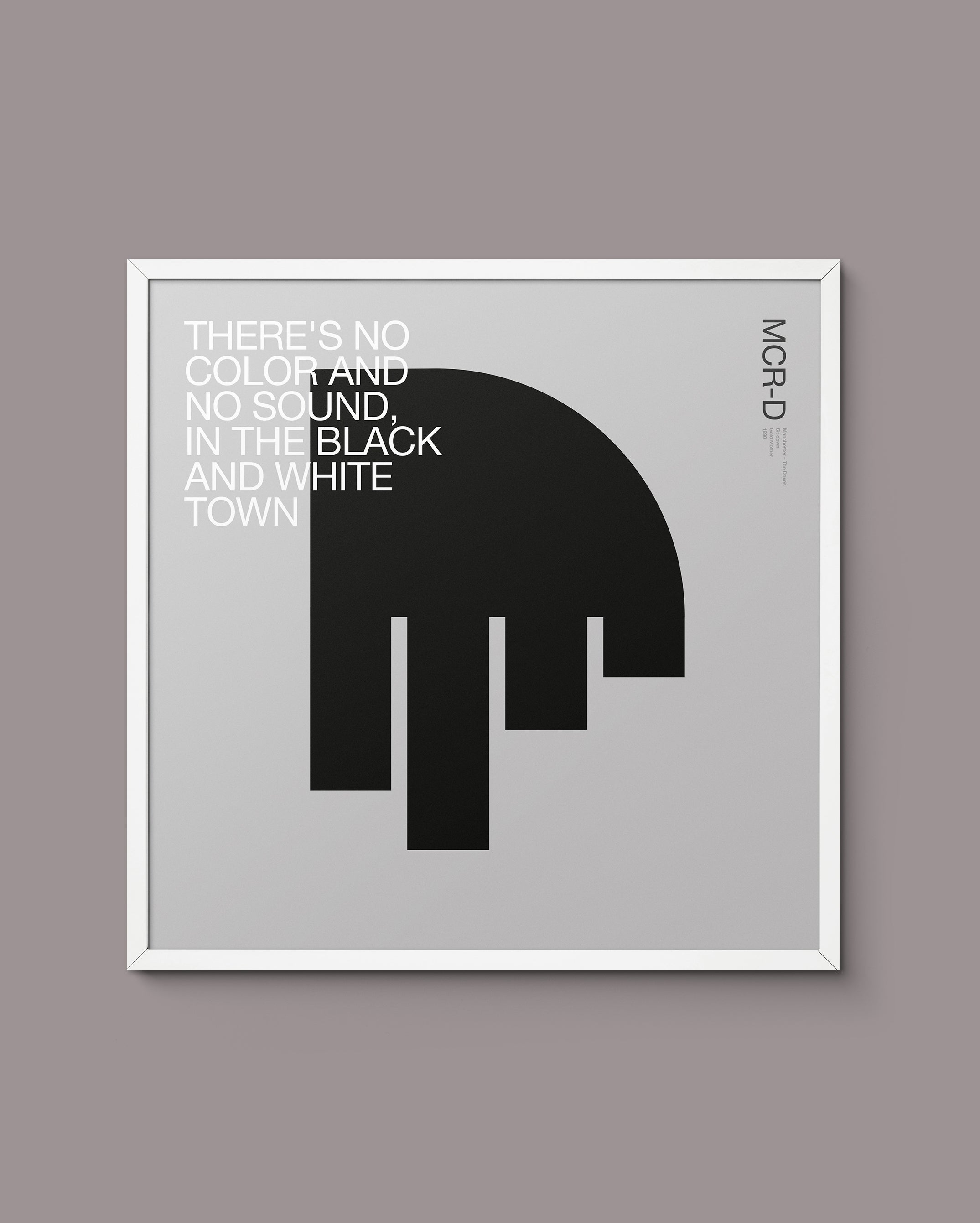 MCR Music 'D is for The Doves print – Black and white town
