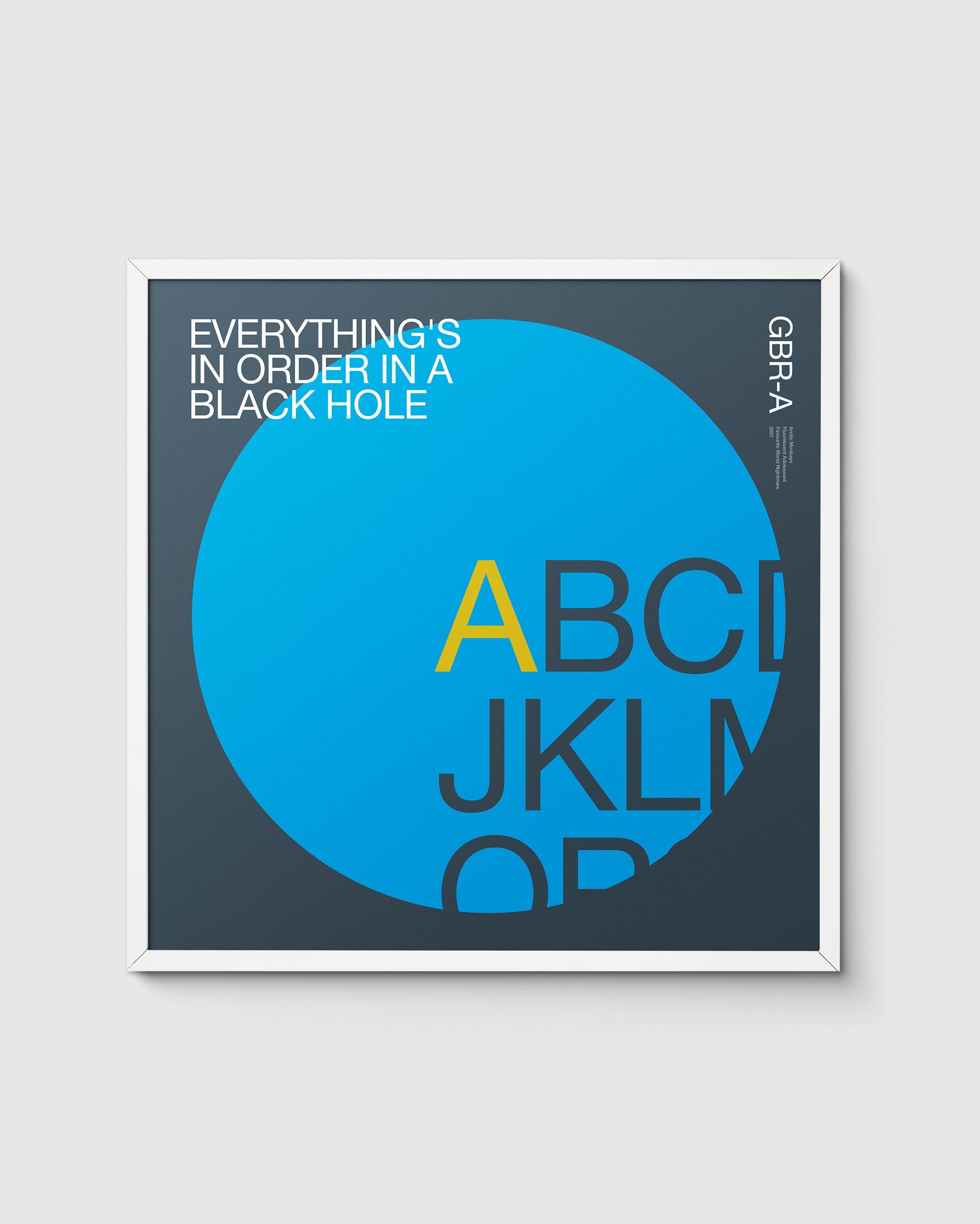 GBR Music 'A' is for Arctic Monkeys – Fluorescent Adolescent print